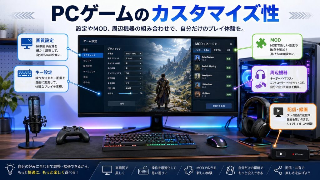 PCゲームのカスタマイズ性